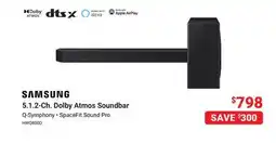 Visions Electronics Samsung 5.1.2-Ch. Dolby Atmos Soundbar offer