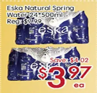 Sunny Food Mart Eska Natural Spring Water offer