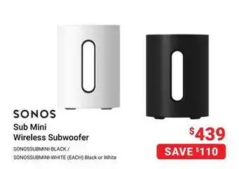 Visions Electronics Sub Mini Wireless Subwoofer offer