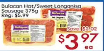 Sunny Food Mart Bulacan Hot/Sweet Longanisa Sausage offer