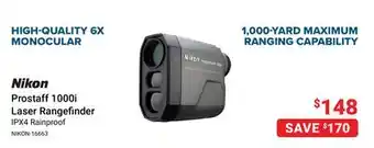 Visions Electronics Nikon Prostaff 1000i Laser Rangefinder offer