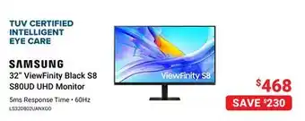 Visions Electronics Samsung 32 ViewFinity Black S8 S80UD UHD Monitor offer