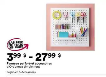 Michaels Panneau perforé et accessoires d'Ordonnez simplement offer