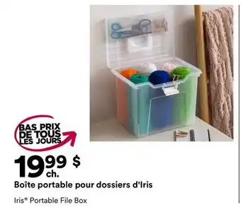 Michaels Boîte portable pour dossiers d'Iris offer