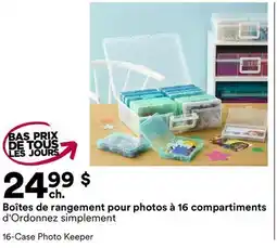 Michaels Boîtes de rangement pour photos à 16 compartiments d'Ordonnez simplement offer