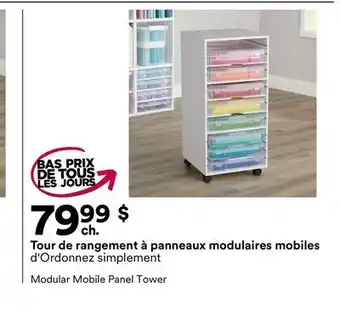 Michaels Tour de rangement à panneaux modulaires mobiles d'Ordonnez simplement offer