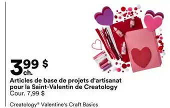 Michaels Articles de base de projets d'artisanat pour la Saint-Valentin de Creatology offer