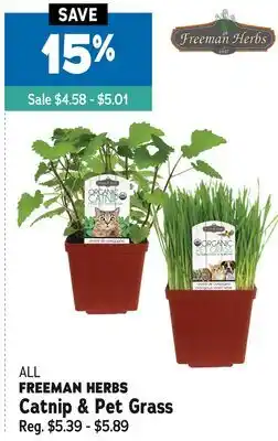 Ren’s Pets Depot ALL FREEMAN HERBS Catnip & Pet Grass offer