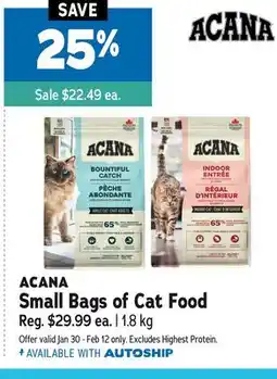 Ren’s Pets Depot ACANA Small Bags of Cat Food offer