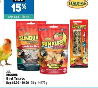 Ren’s Pets Depot ALL HIGGINS Bird Treats offer