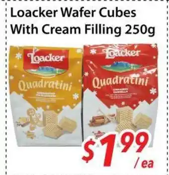 Bestco Food Mart Loacker Wafer Cubes With Cream Filling offer