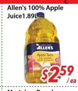 Bestco Food Mart Allen's 100% Apple Juice offer