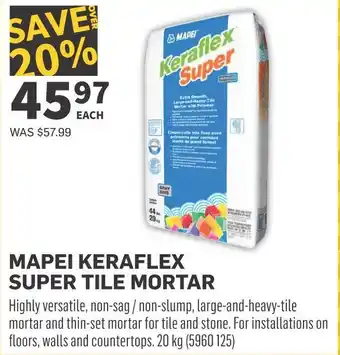 Co-op Mapei keraflex super tile mortar offer