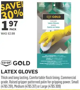 Co-op Latex gloves offer