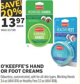 Co-op O'keeffe's hand or foot creams offer