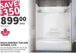 Co-op Maax essence tub and shower offer