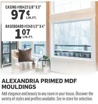 Co-op Alexandria primed mdf mouldings offer