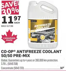 Co-op Co-op antifreeze coolant 50/50 pre-mix offer