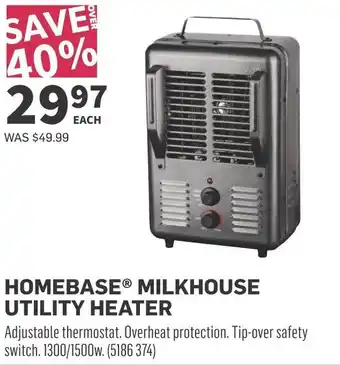 Co-op Homebase milkhouse utility heater offer