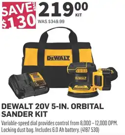 Co-op Dewalt 20v 5-in. orbital sander kit offer