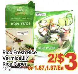 T&T Supermarket RICO FRESH RICE VERMICELLI/ RICE PAPER 454G offer