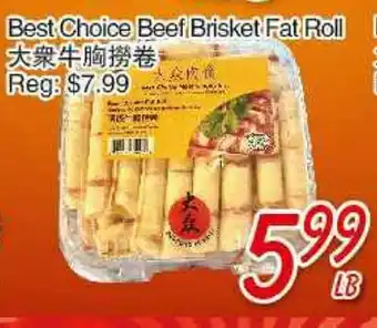 Foody Mart Best Choice Beef Brisket Fat Roll offer