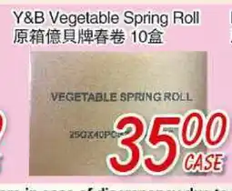 Foody Mart Y&B VEGETABLE SPRING ROLL offer