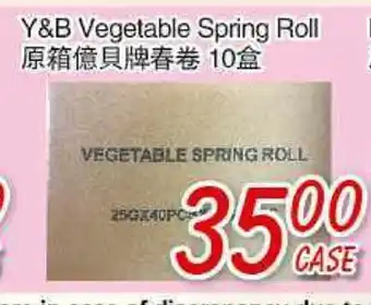 Foody Mart Y&B VEGETABLE SPRING ROLL offer