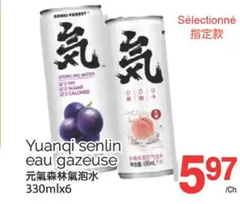 T&T Supermarket YUANQI SENLIN EAU GAZEUSE, 330mlx6 offer