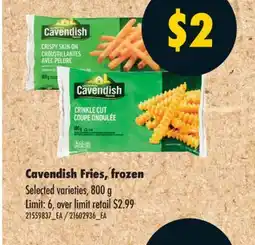 No Frills CAVENDISH FRIES, 800 g offer