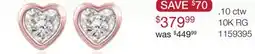 Charm Diamond 10K Rose Gold Diamond Bezel Earrings offer