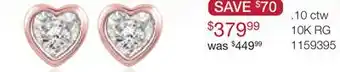 Charm Diamond 10K Rose Gold Diamond Bezel Earrings offer