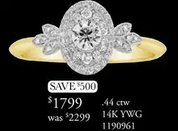 Charm Diamond Glacier Fire 14K Yellow Gold Canadian 0.44CTW Diamond Engagement Ring offer