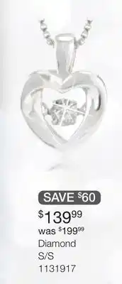 Charm Diamond Sterling Silver Dancing Diamond Pendant offer