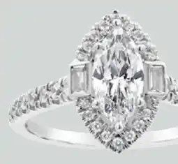 Charm Diamond Jenny Packham 18K White Gold Lab Grown 1.50CTW Marquise Diamond Bridal Ring offer