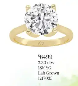 Charm Diamond Above Love Lab Grown 2.30CTW Diamond Ring in 18K Yellow Gold offer