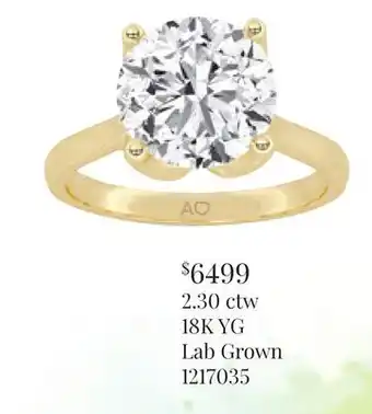 Charm Diamond Above Love Lab Grown 2.30CTW Diamond Ring in 18K Yellow Gold offer