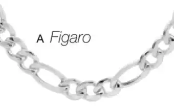 Charm Diamond 10K White Gold 24 4.5mm Figaro Chain offer