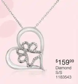 Charm Diamond Sterling Silver Charming Friends 0.04CTW Diamond Heart Paw Pendant offer