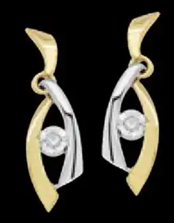 Charm Diamond Glacier Fire 10K Yellow and White Gold Canadian 0.05CTW Diamond Dangle Earrings offer