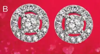 Charm Diamond Sterling Silver 0.10CTW Round Diamond Stud Earrings offer