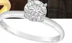 Charm Diamond Lab Grown Oval 1.00CT Oval Shaped Diamond Solitaire Ring in 14K White Gold offer