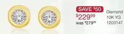 Charm Diamond 10K Yellow Gold Diamond Stud Earrings offer