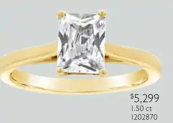 Charm Diamond Jenny Packham 18K Yellow Gold Lab Grown 1.50CT Diamond Solitaire Ring offer