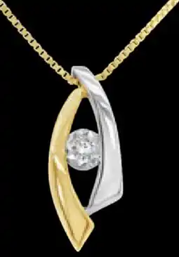 Charm Diamond Glacier Fire 10K Yellow and White Gold Canadian Diamond Pendant offer