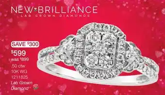 Charm Diamond NEW BRILLIANCE .50 ctw 10K WG Lab Grown Diamond offer