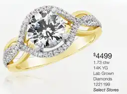 Charm Diamond 1.73 ctw 14K Yellow Gold Lab Grown Diamonds Ring offer