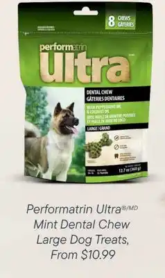 Petvalu Performatrin Ultra /MD Mint Dental Chew Large Dog Treats offer