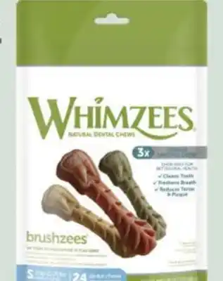 Petvalu Whimzees Brushzees Small Chews Dog Treats offer