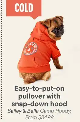 Petvalu Bailey & Bella Camp Hoody offer